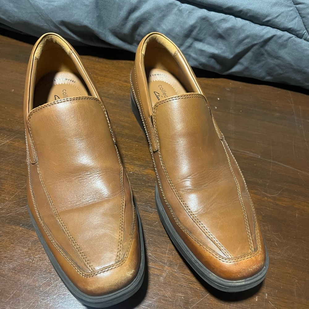 Men's Brown Leather Slip-On Shoes‎